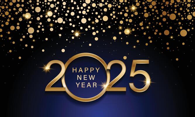 Happy New Year 2025 Vector Art, Icons, and Graphics for Free Download